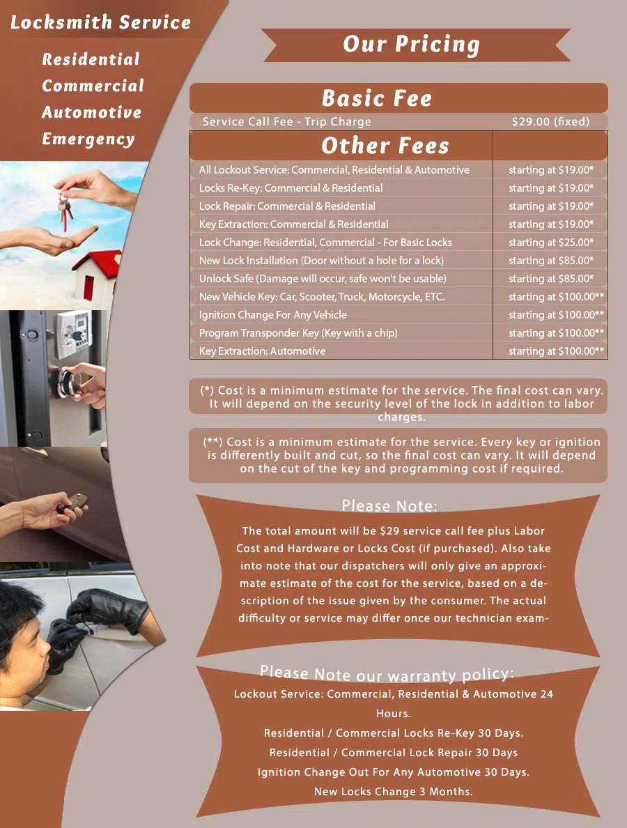 Grand Prairie Elite Locksmith Grand Prairie, TX 972-512-6349 - price-list